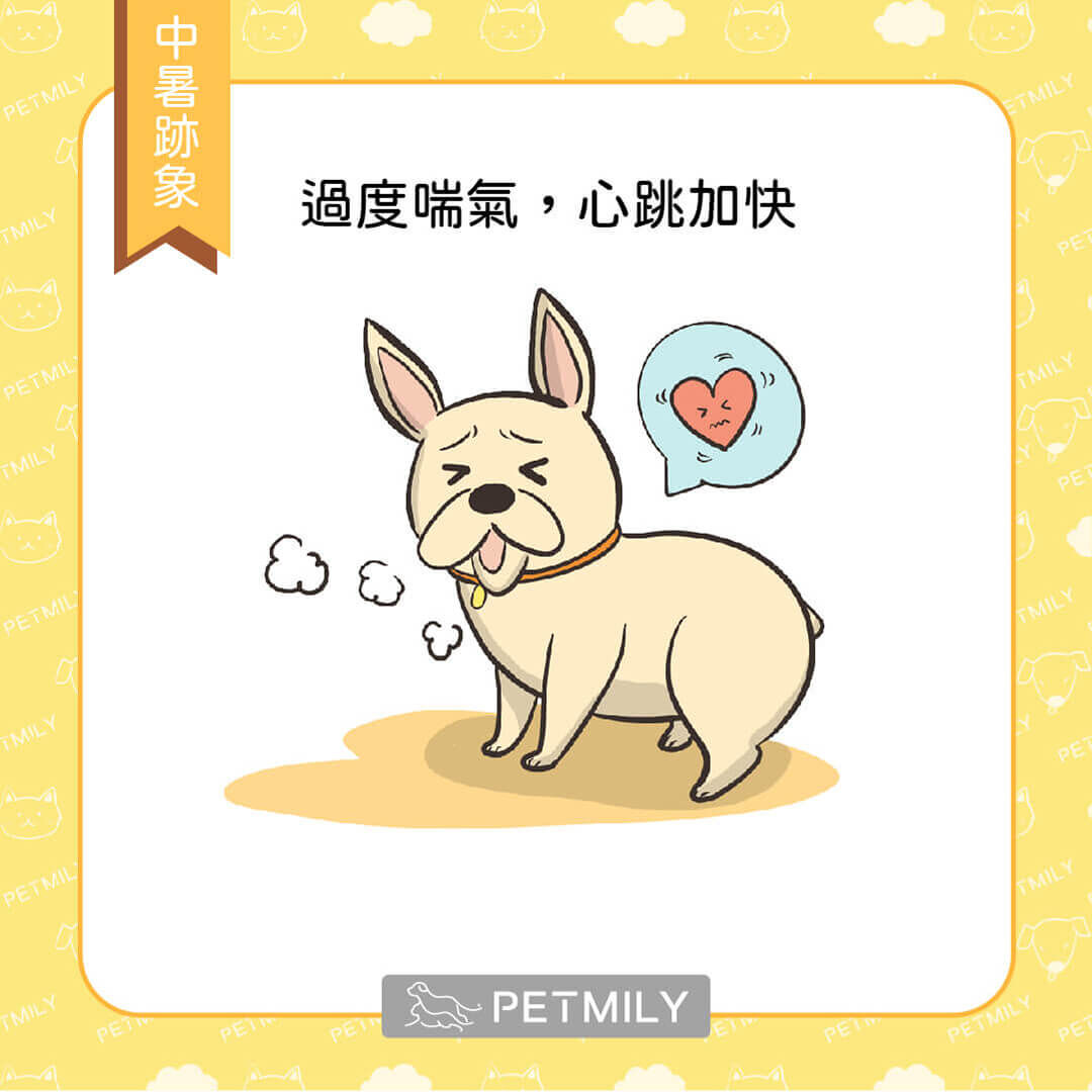 過度喘氣，心跳加快