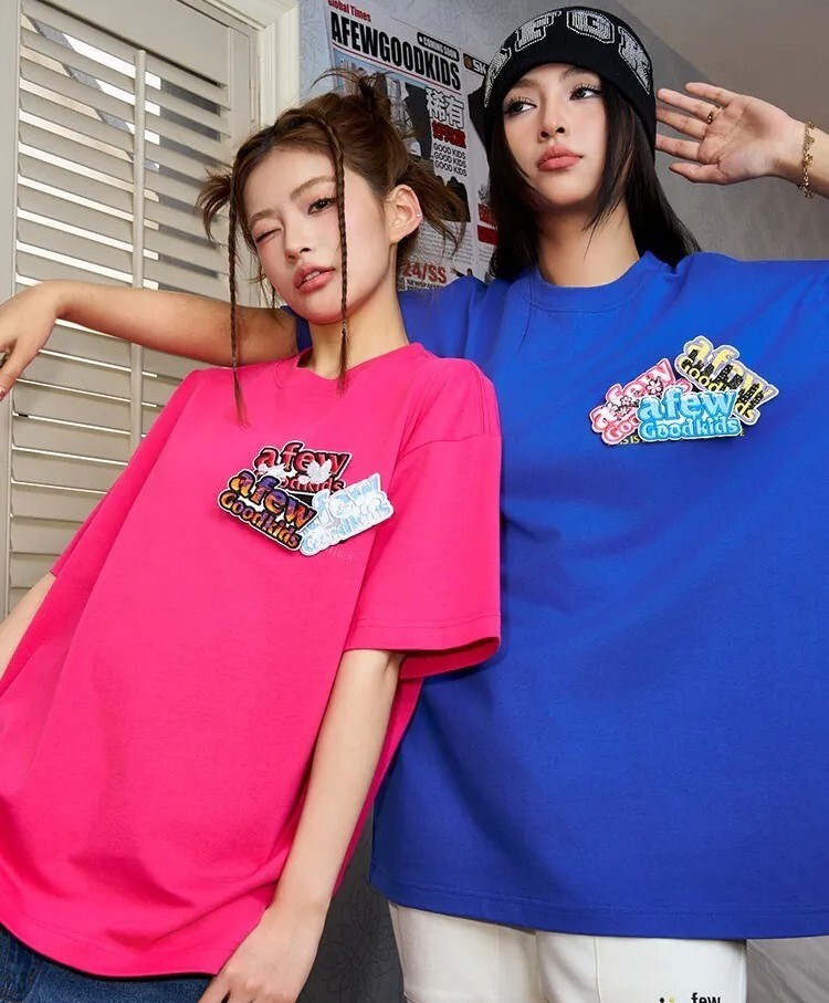 AFGK Urban Neon Devil Felt Logo Short Sleeve T A FEW GOOD KIDS