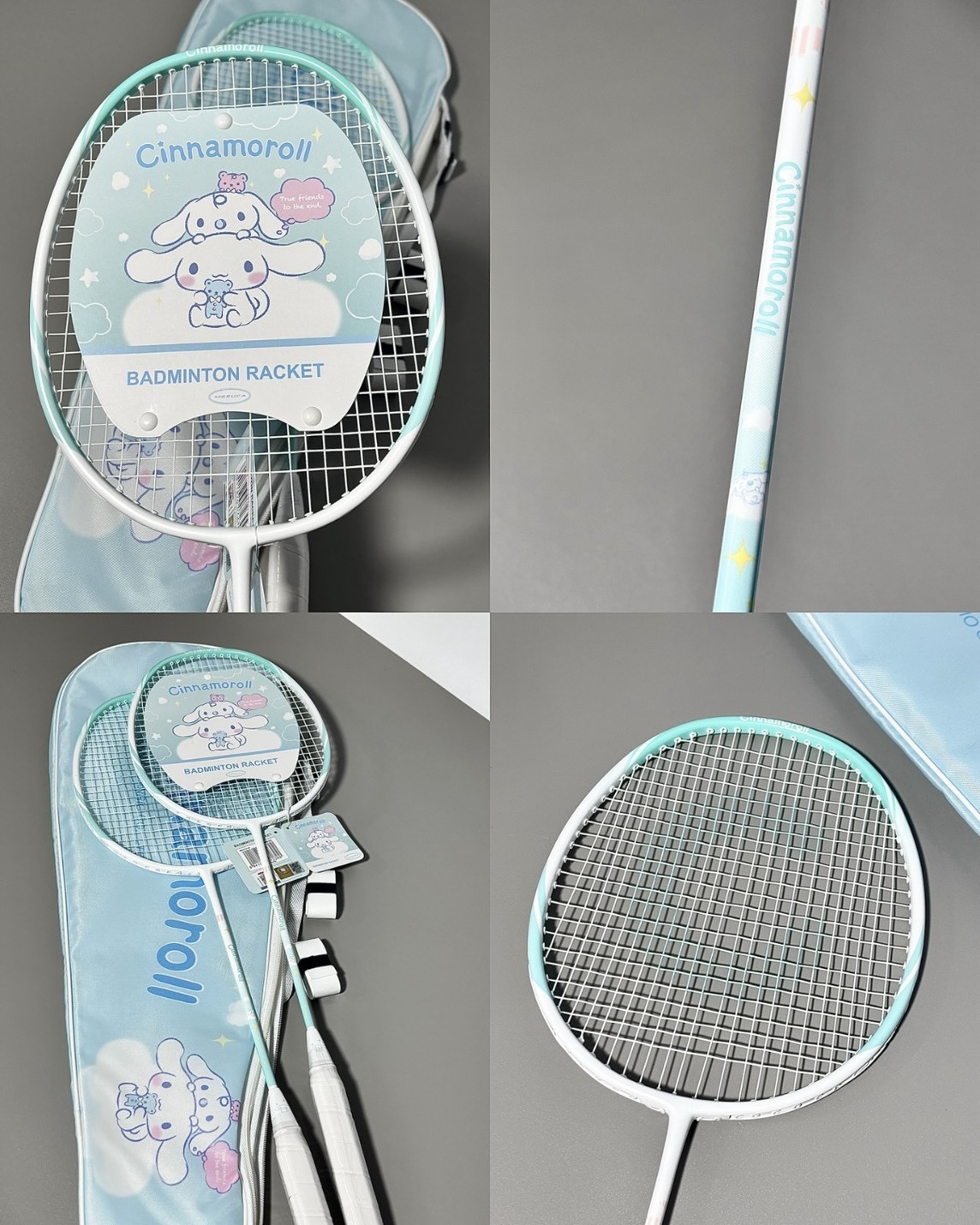 <正版授權>三麗鷗 美樂蒂 聯名 羽毛球拍 全碳素 超輕專業 雙拍套裝