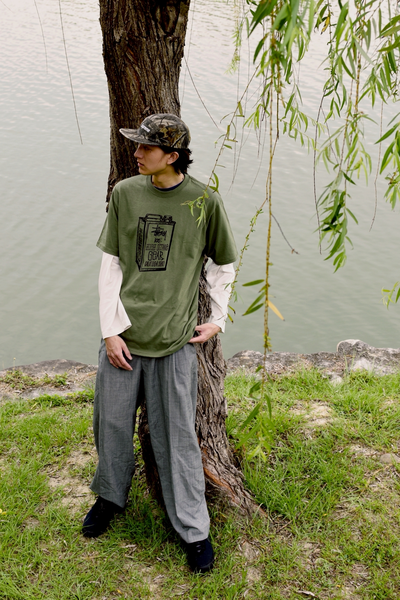 ☆ETW☆【EASY TO WEAR】Supreme 25SS WASHED CHINO TWILL CAMP CAP 五分割 老帽 水洗 皮扣