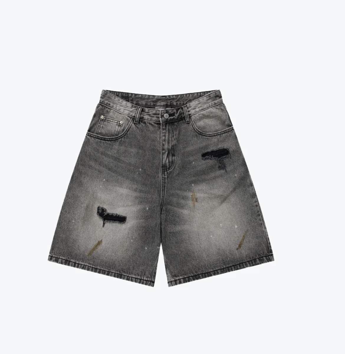 [現貨] Sense Destroy Wash Denim Shorts Black | M25-24