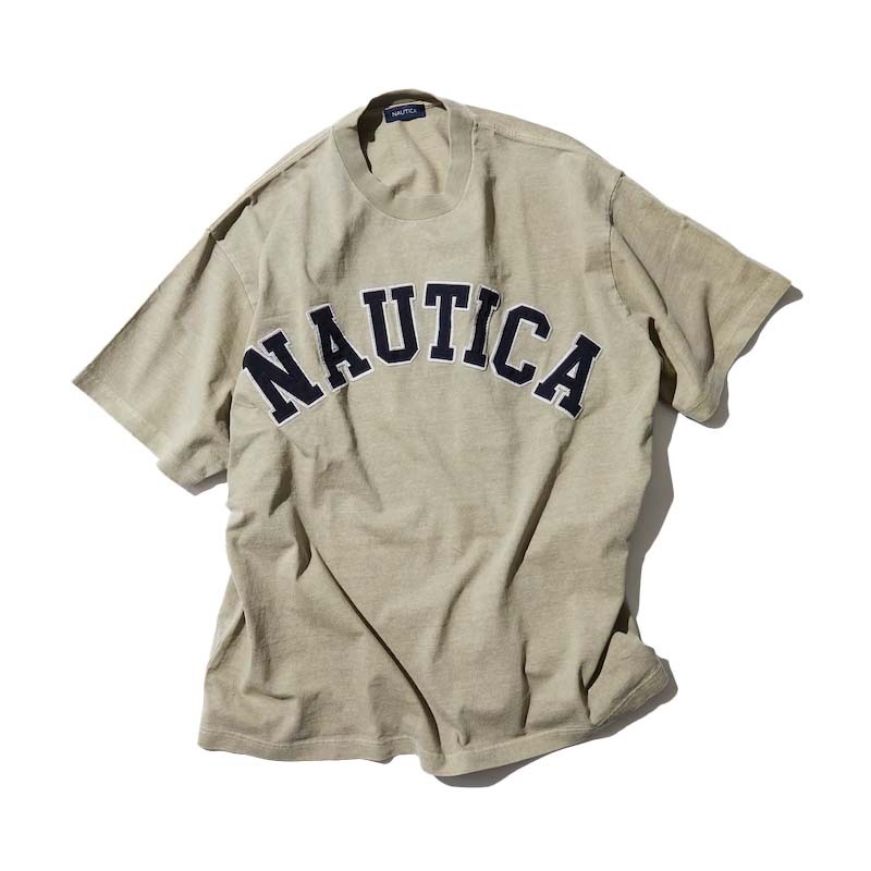NAUTICA Pigment Dyed Arch Logo S/S Tee 水洗 短袖 淺褐色 男女款 FREAKS-99 [台灣現貨]