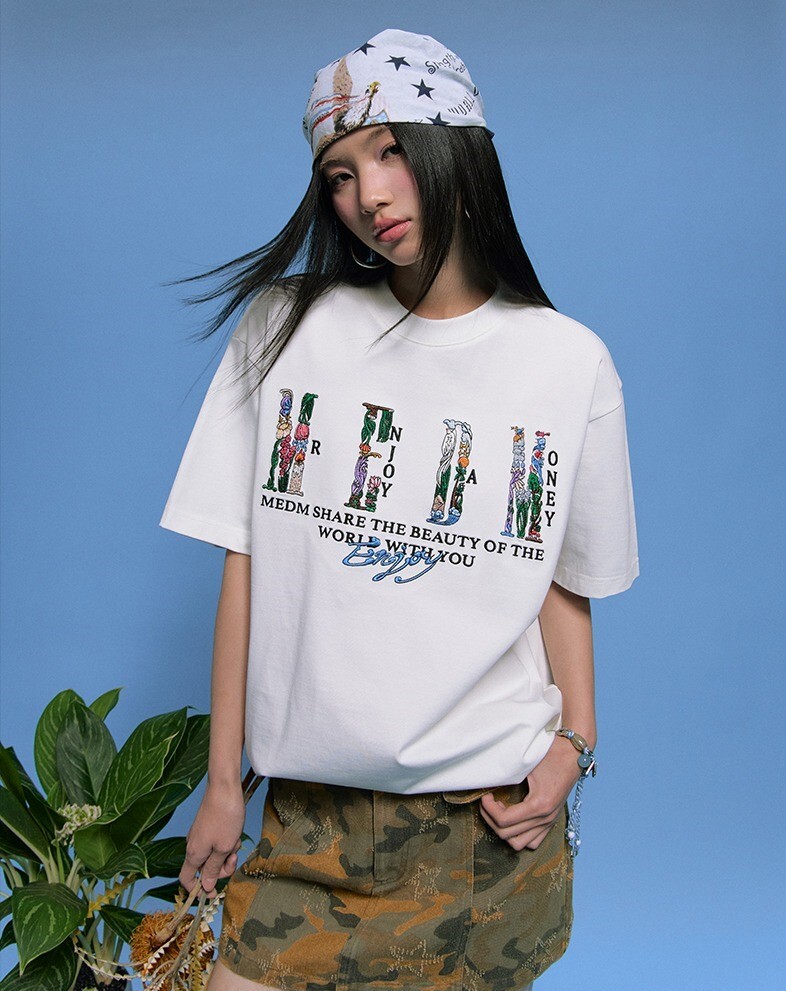 MEDM 多元素刺繡 民族風 短袖 T