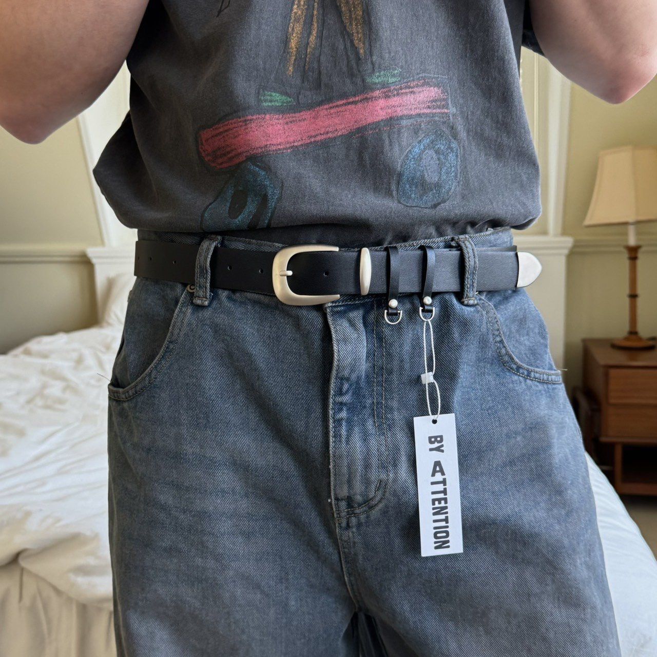 銀扣皮帶 BY ATTENTION-379A