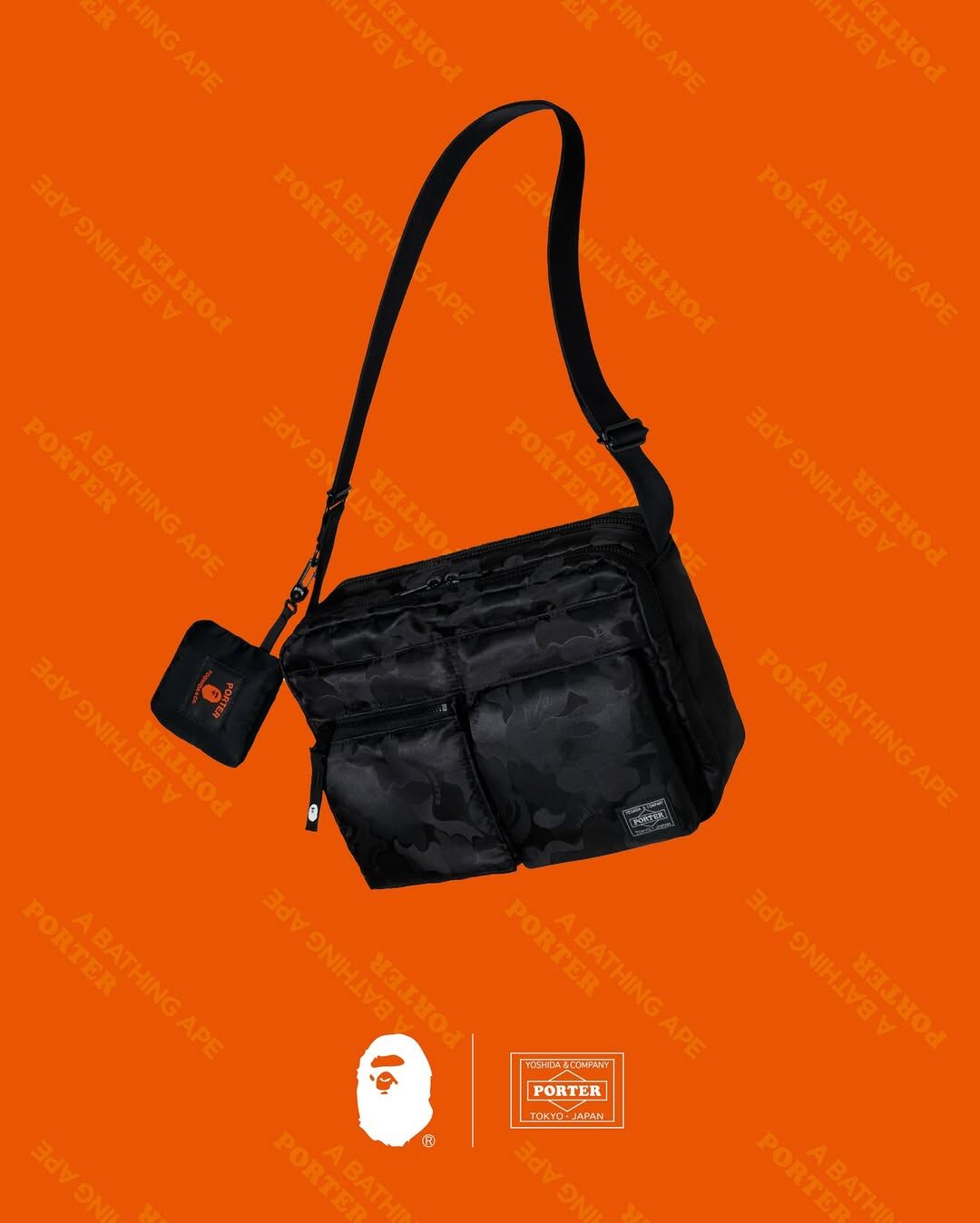 2025SS A BATHING APE BAPE PORTER TANKER SHOULDER BAG 聯名 側背包 現貨 394-19005