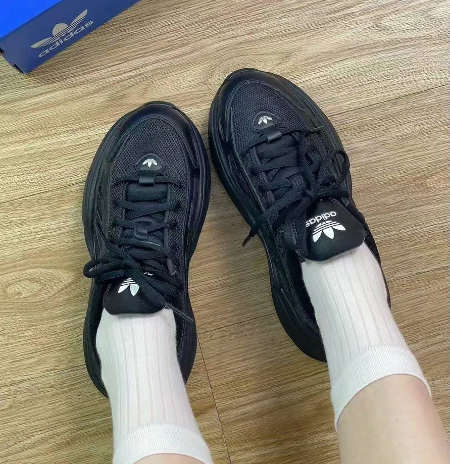 【現貨】ADIDAS ORIGINALS OZGAIA 全黑"超厚底鞋"-WOMEN