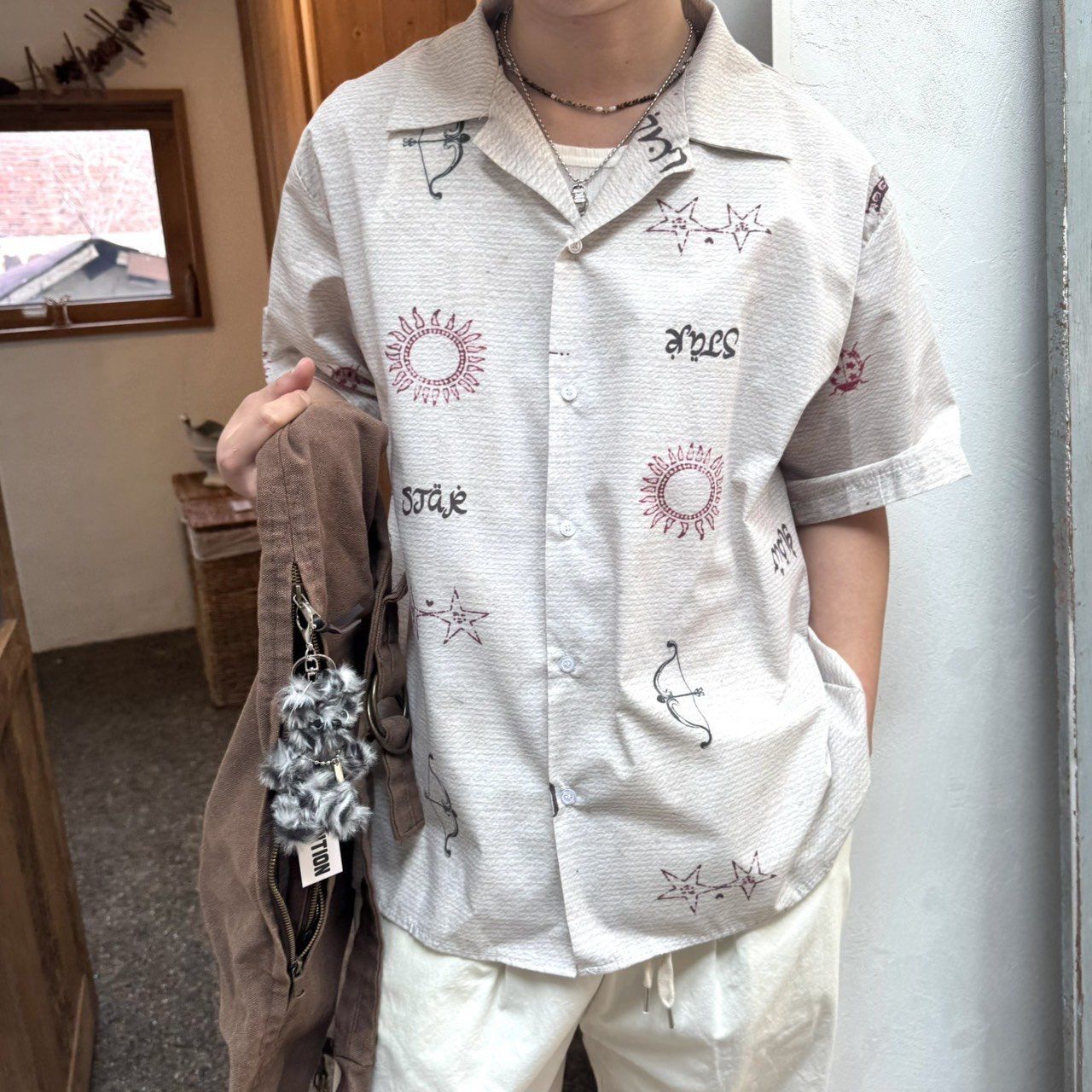 圖案短袖恤衫 BY ATTENTION-387S