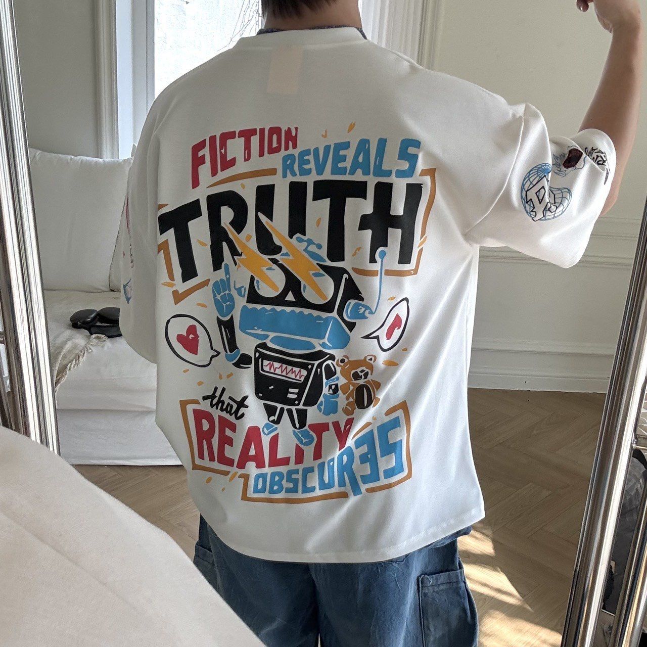 英文圖案字短袖Tee BY ATTENTION-389T