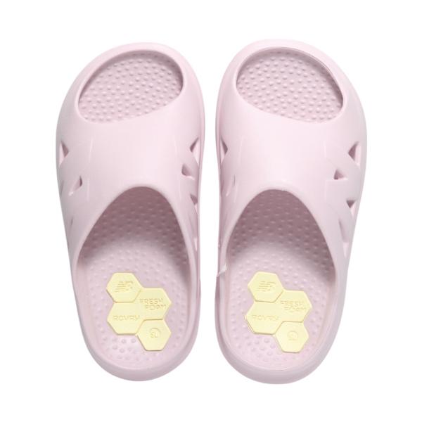 NEW BALANCE 拖鞋 NB 粉色 洞洞 Q彈 防水 運動拖鞋 女 RCVRYSP1