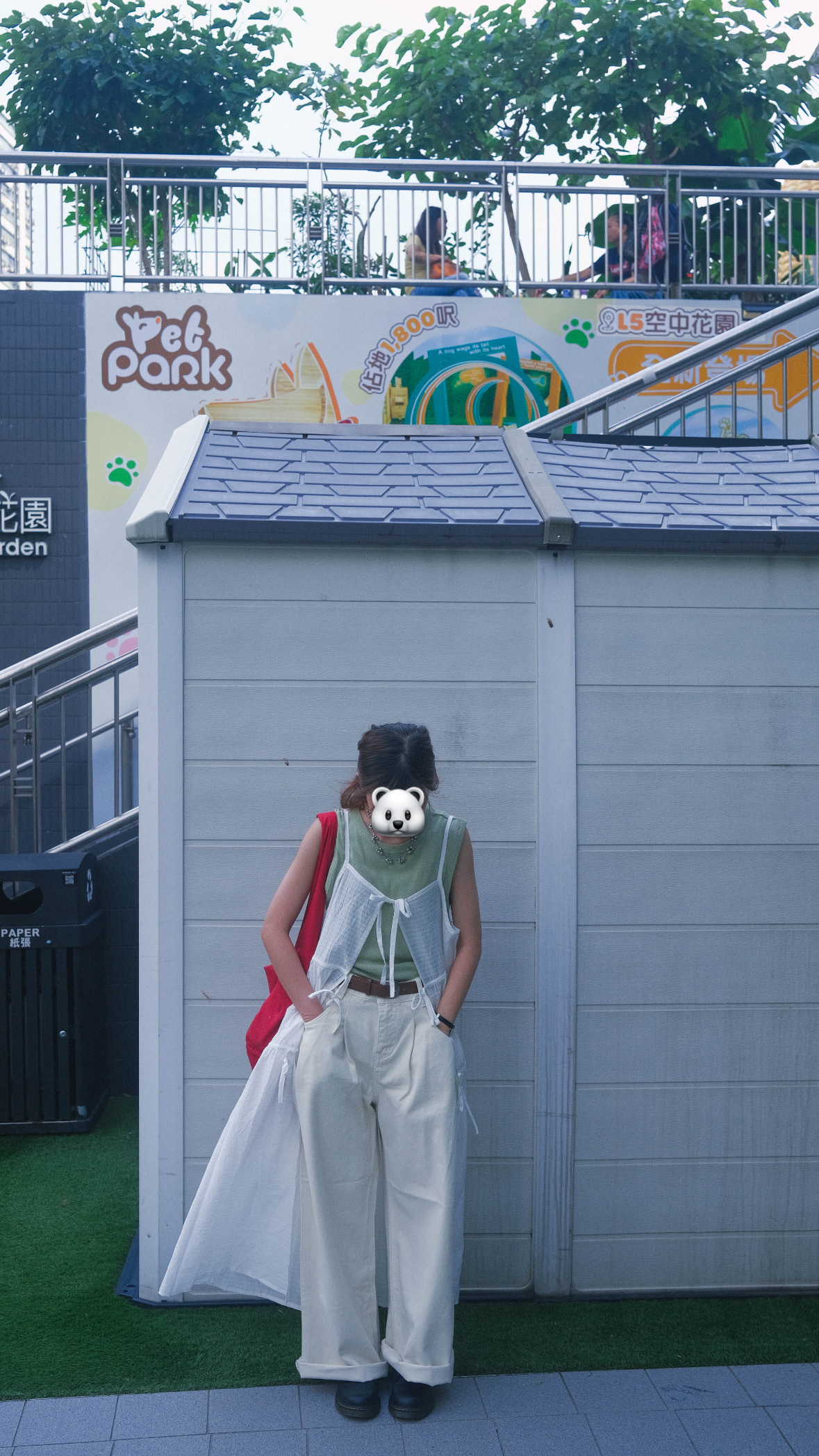 直身牛仔褲(連belt)  (藍)