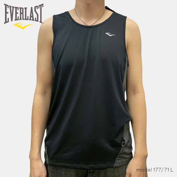 EVERLAST 背心 黑灰 小LOGO 機能 運動 上衣 男 4121148220