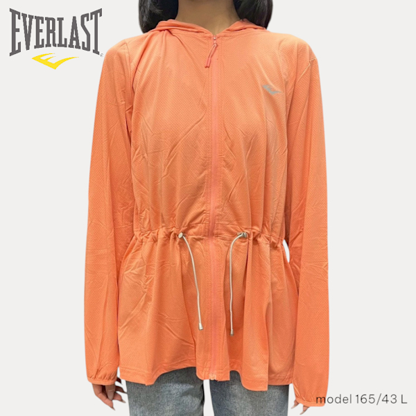 EVERLAST 外套 粉橘 防曬 抗UV 收腰 連帽外套 女 4122340152