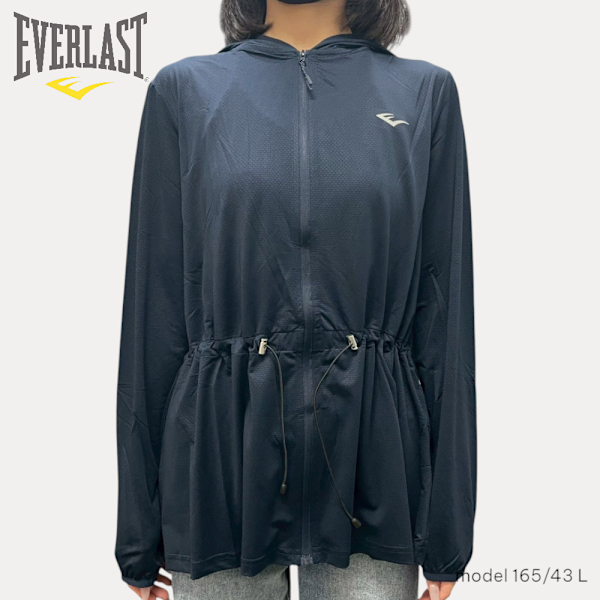 EVERLAST 外套 深藍 防曬 抗UV 收腰 連帽外套 女 4122340180