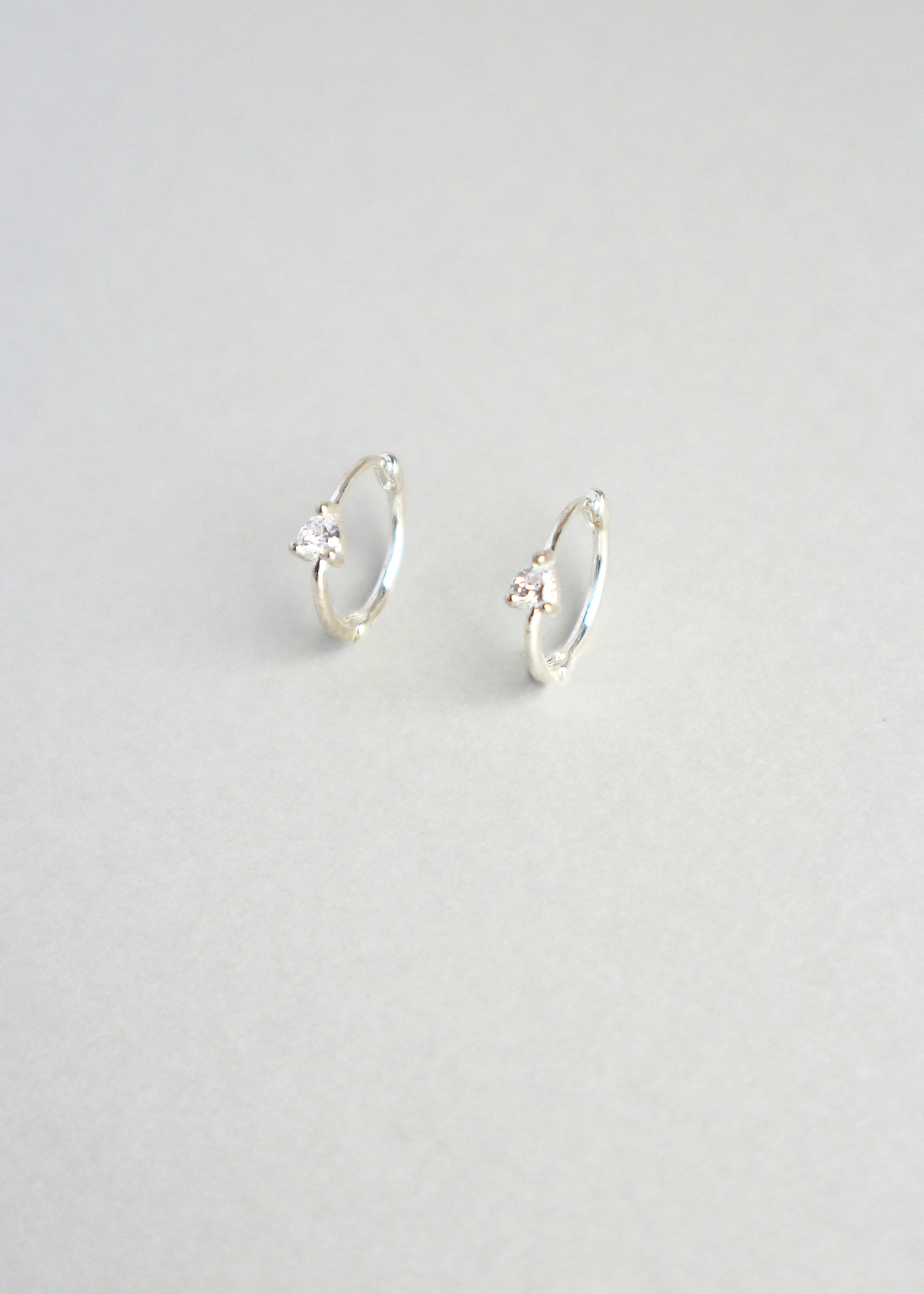 小愛心純銀耳圈