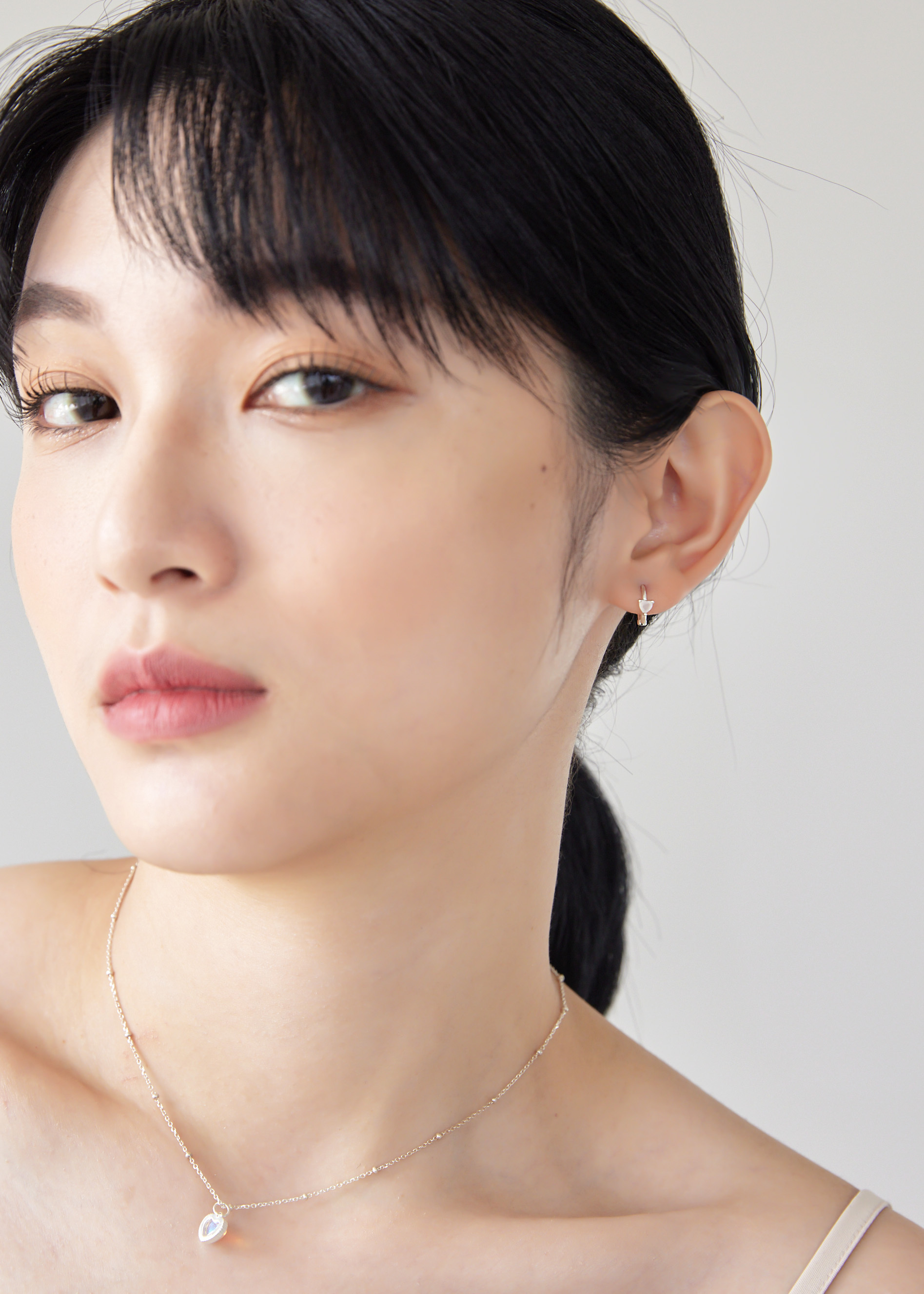 小愛心純銀耳圈