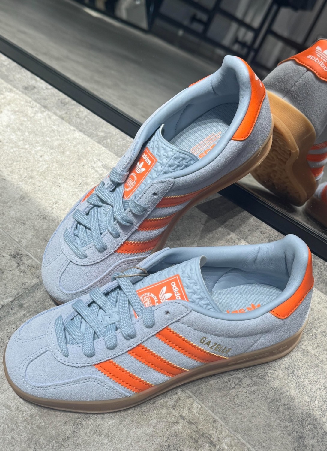 adidas Gazelle 室內版 藍橙經典復古鞋