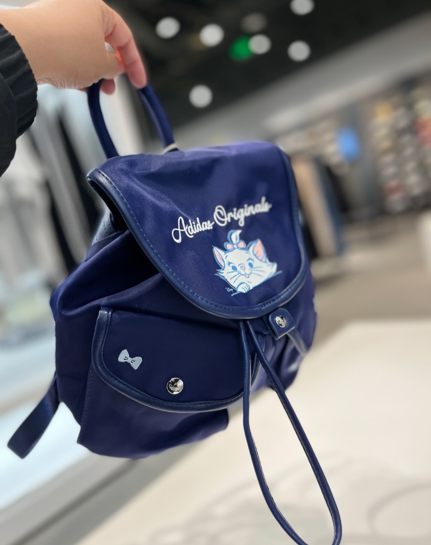 迪士尼瑪麗貓 x adidas 三葉草 紫色聯名後背包