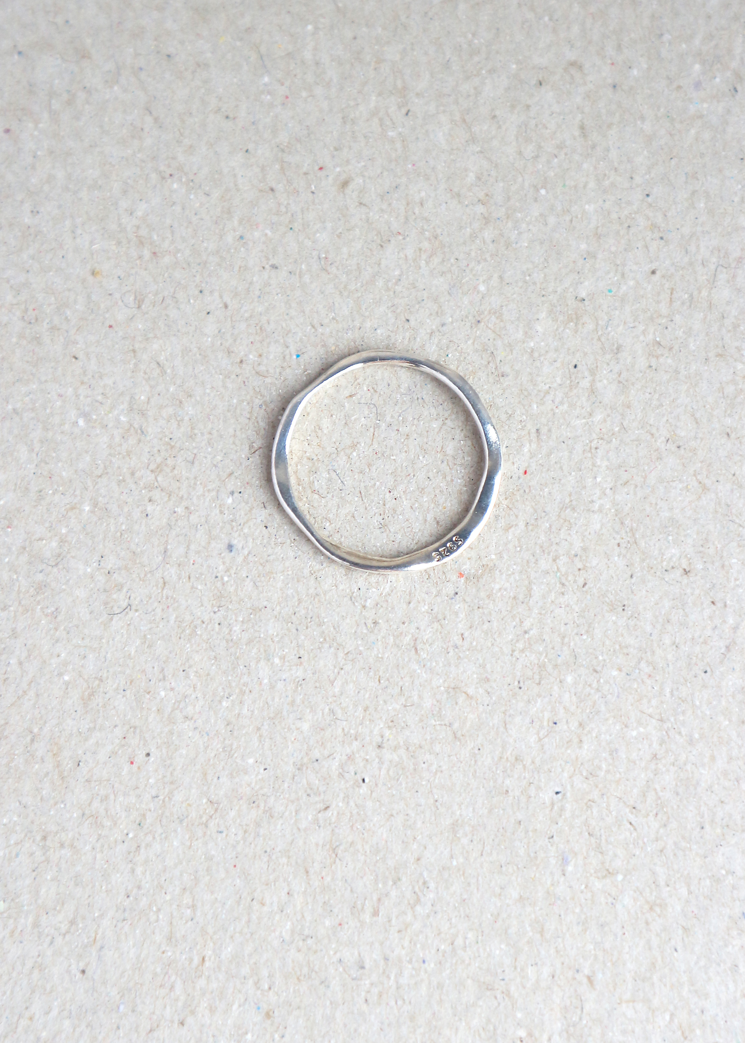 流線不規則純銀戒指