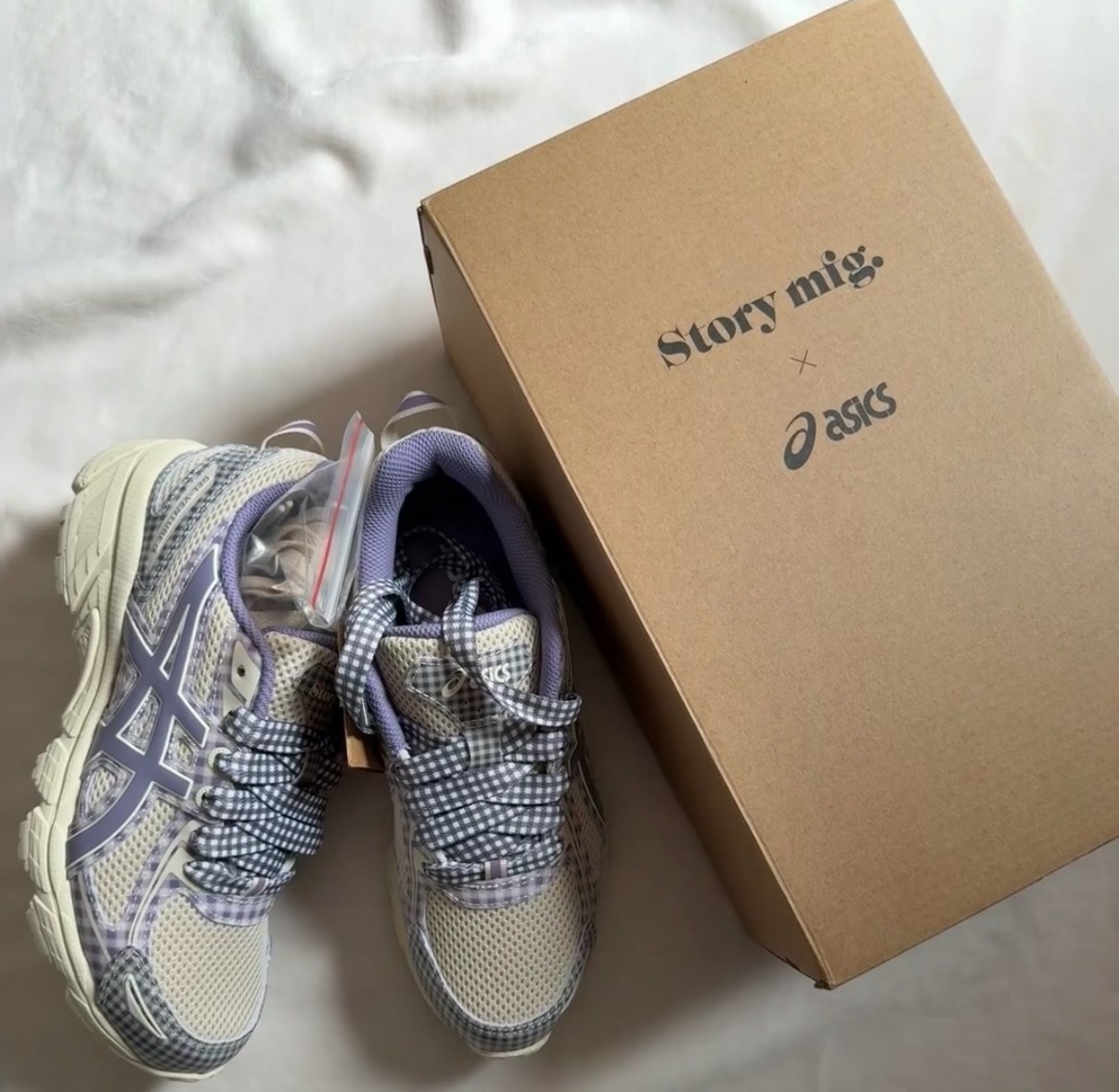 Story mfg x ASICS Gel-Venture 6 白紫聯名跑鞋