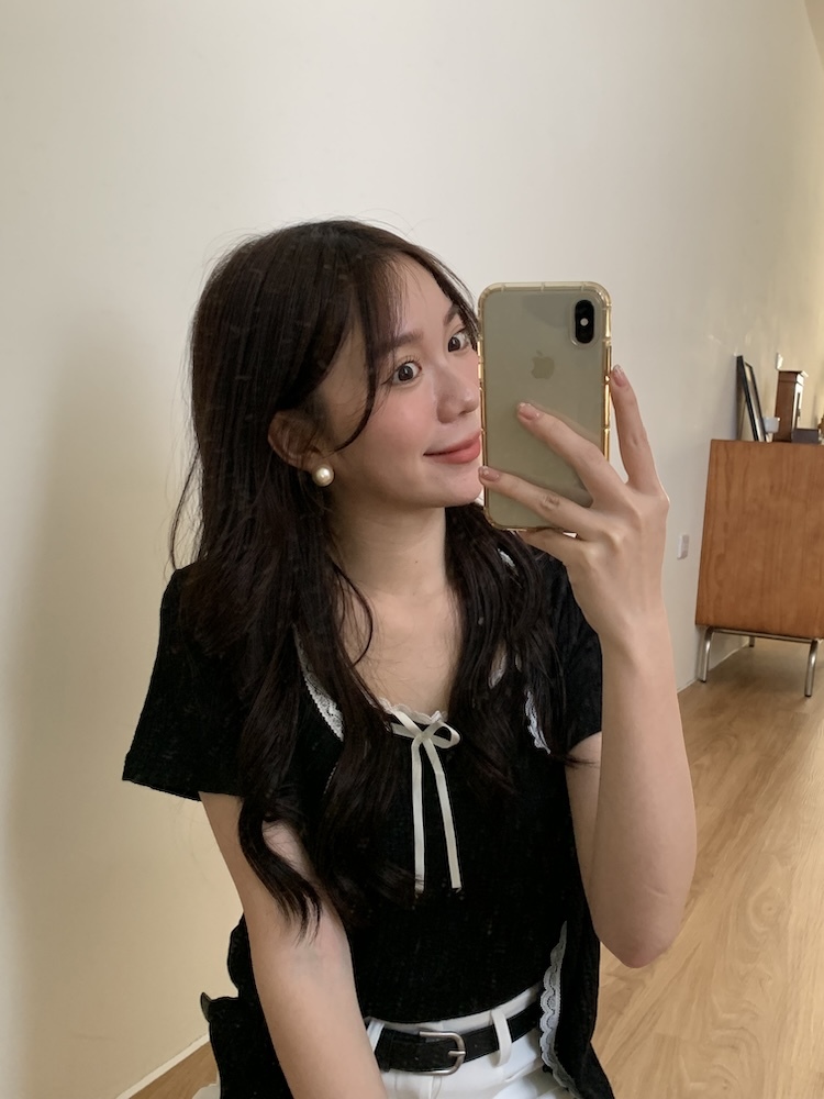 925純銀霧面拉絲珍珠耳環