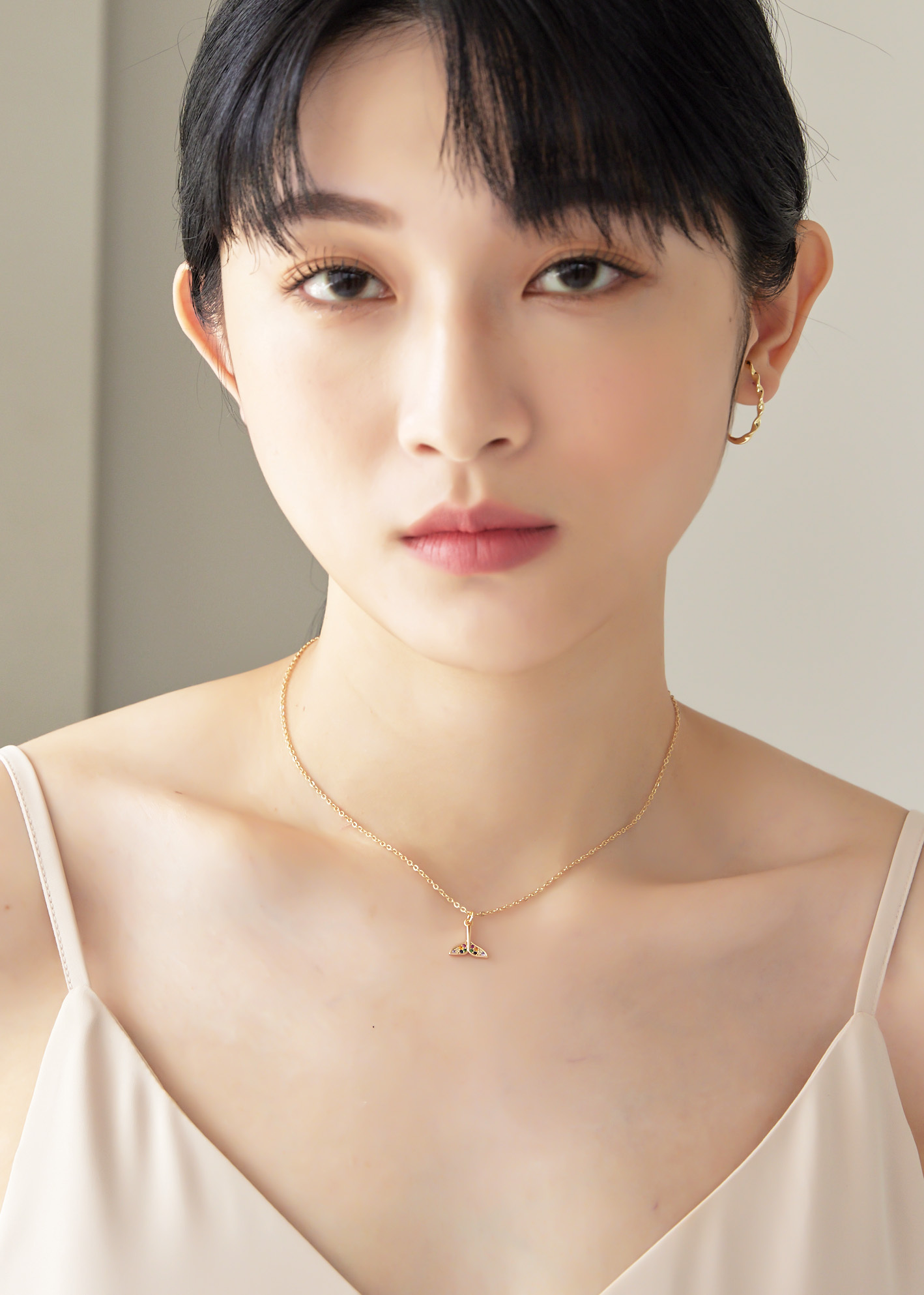 彩鑽人魚尾巴項鍊