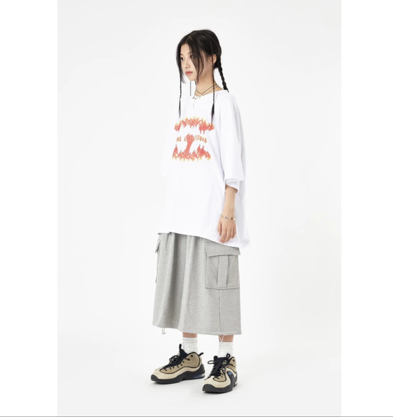 🇰🇷韓國 Raucohouse 側口袋寬大七分棉短褲 休閒短褲 純棉 七分