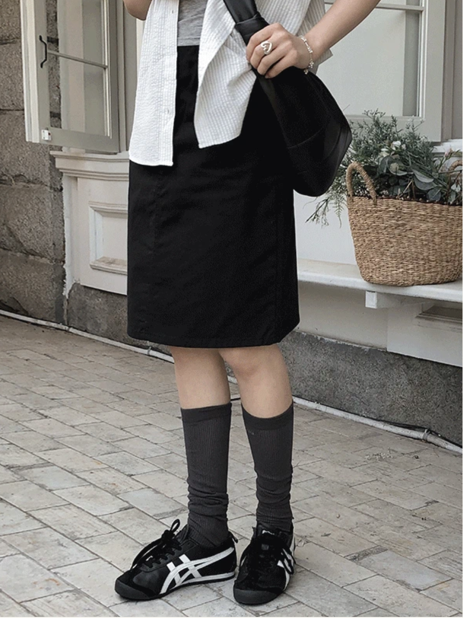 預訂｜SLOWAND #SLOWMADE 緊身棉質中長裙 (One Color)