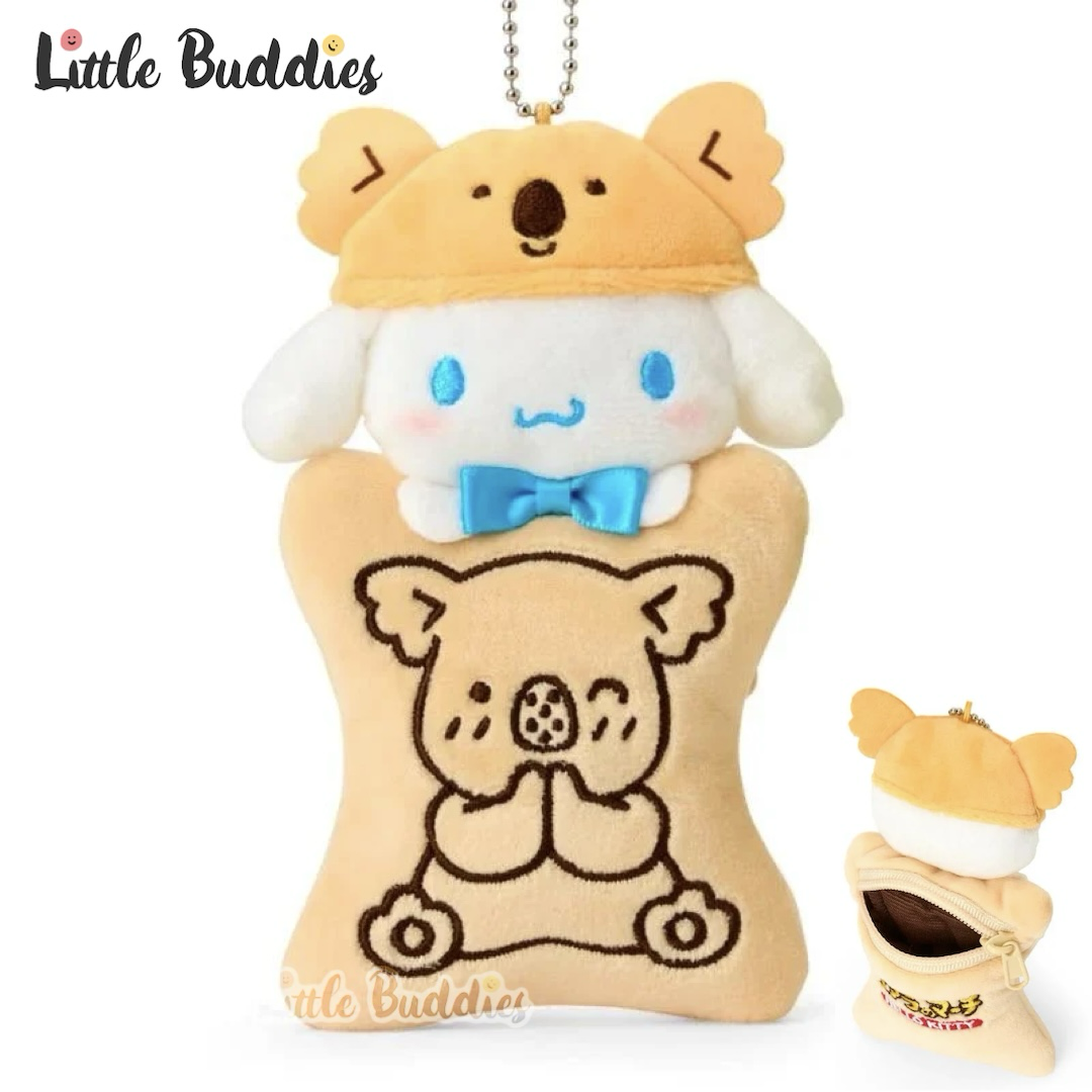日本 Sanrio x 樂天熊仔餅 熊仔餅拉鏈袋公仔匙扣