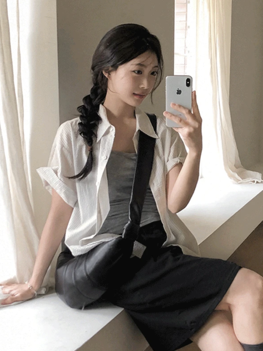 預訂｜SLOWAND #SLOWMADE 線條感小立體短袖恤衫 (3 Color)