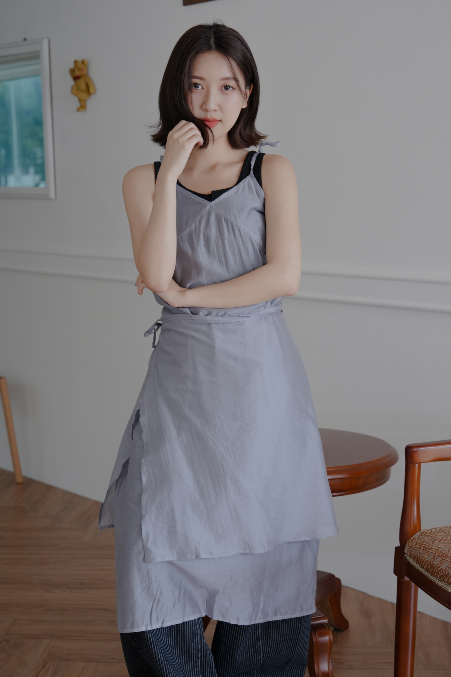 See-Through Bustier Long Dress #洋裝