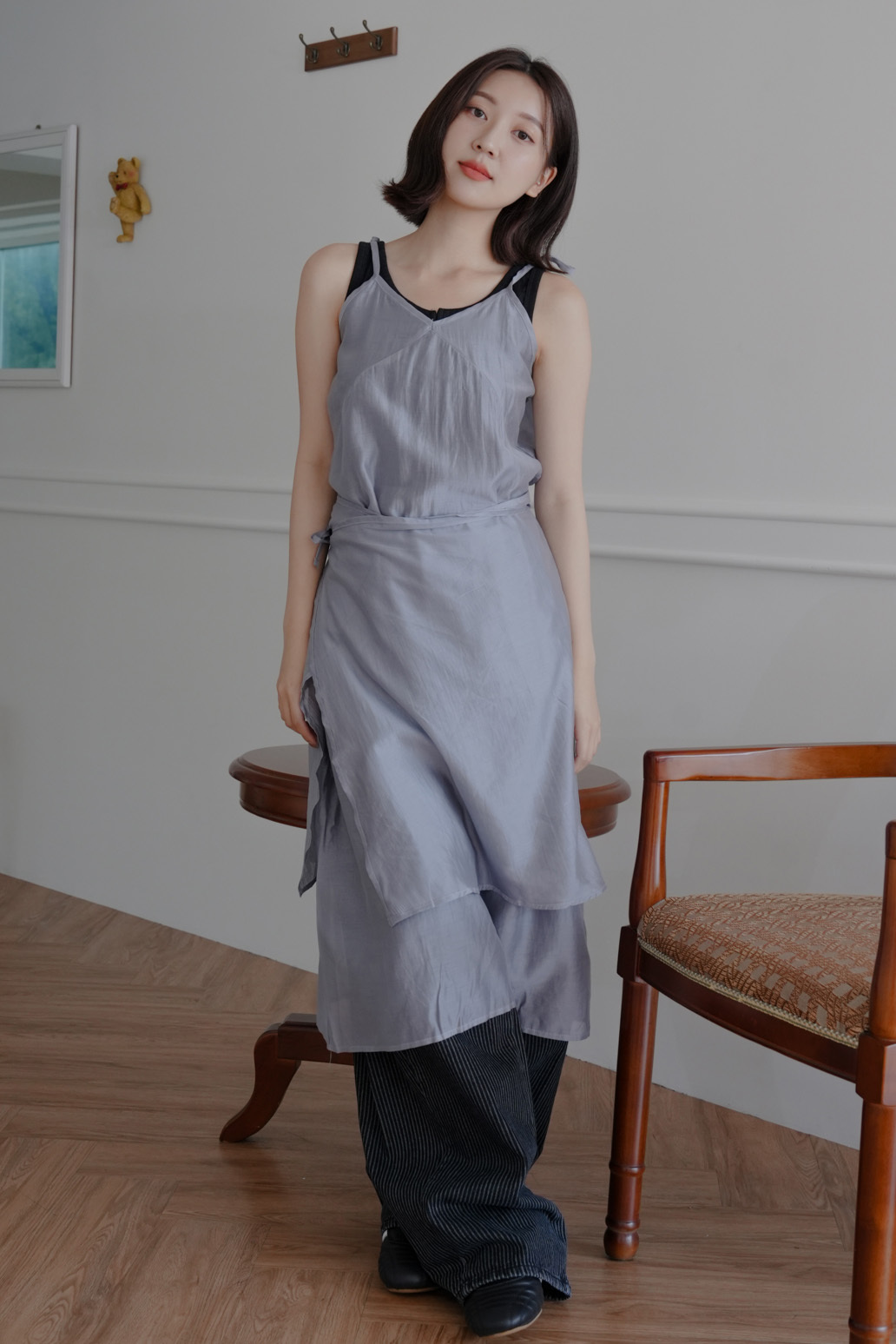 See-Through Bustier Long Dress #洋裝