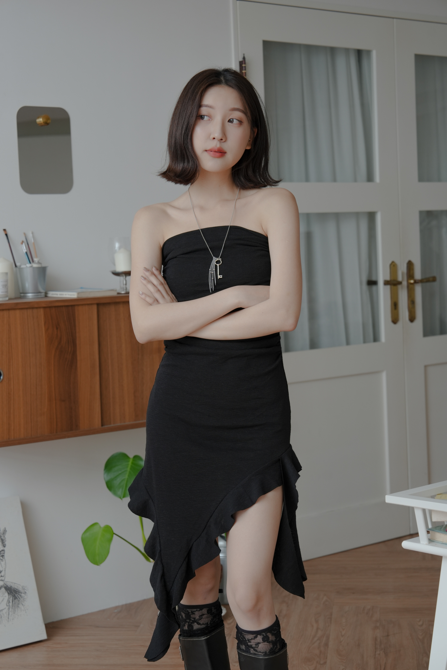 Sloppy Unbalance One Piece #洋裝