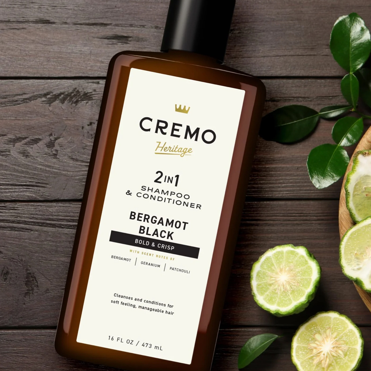 美國 Cremo - 沙龍洗髮精（黑色傳奇 / 洗髮護髮二合一）