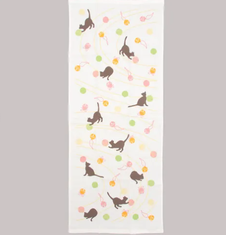 日式彩花系列長紗巾34x85 (日本製)