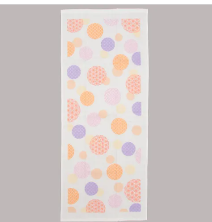 日式彩花系列長紗巾34x85 (日本製)