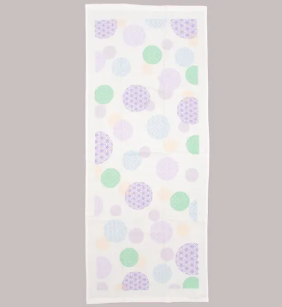 日式彩花系列長紗巾34x85 (日本製)