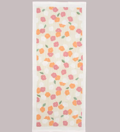 日式彩花系列長紗巾34x85 (日本製)