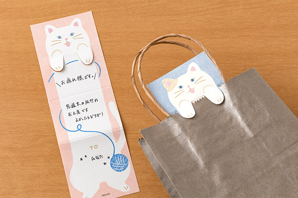 貓咪 18枚伸縮便條紙｜日本MIDORI