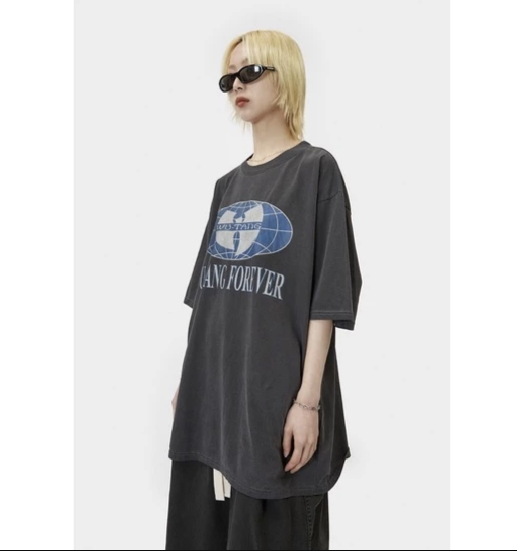 🇰🇷RAUCOHOUSE (SALE) WU-TANG水洗仿舊 短袖 T恤 短T