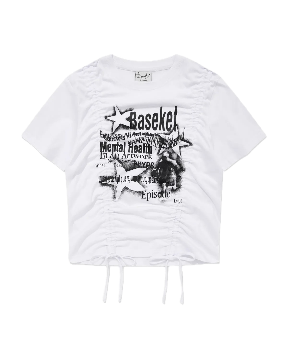 PHYPS WOMENS STAR BASKETBALL CROP TSHIRT