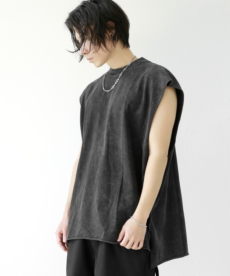 側開叉不規則剪裁背心