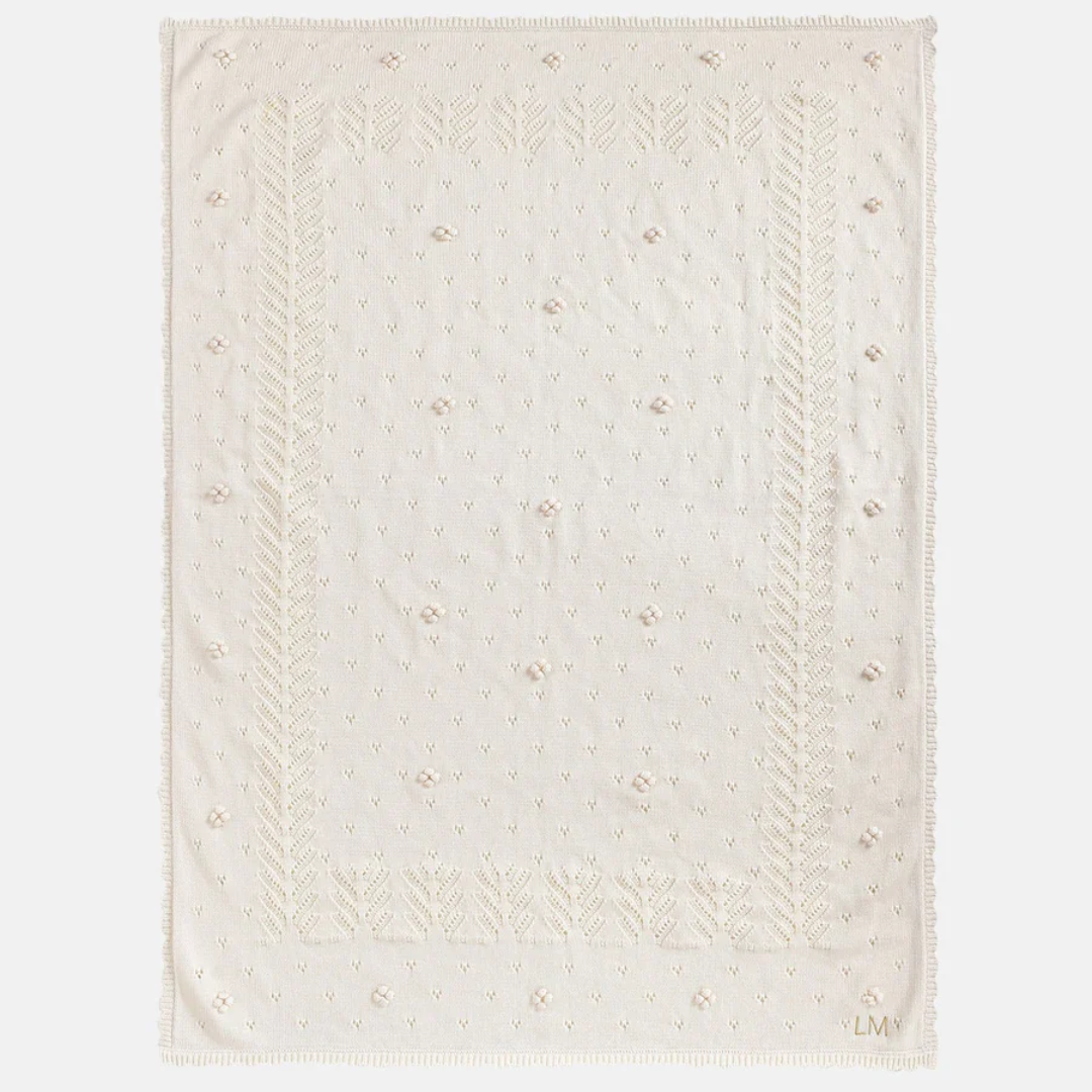 LOUISE MISHA│Blanket Louna質感柔軟針織毯．Cream