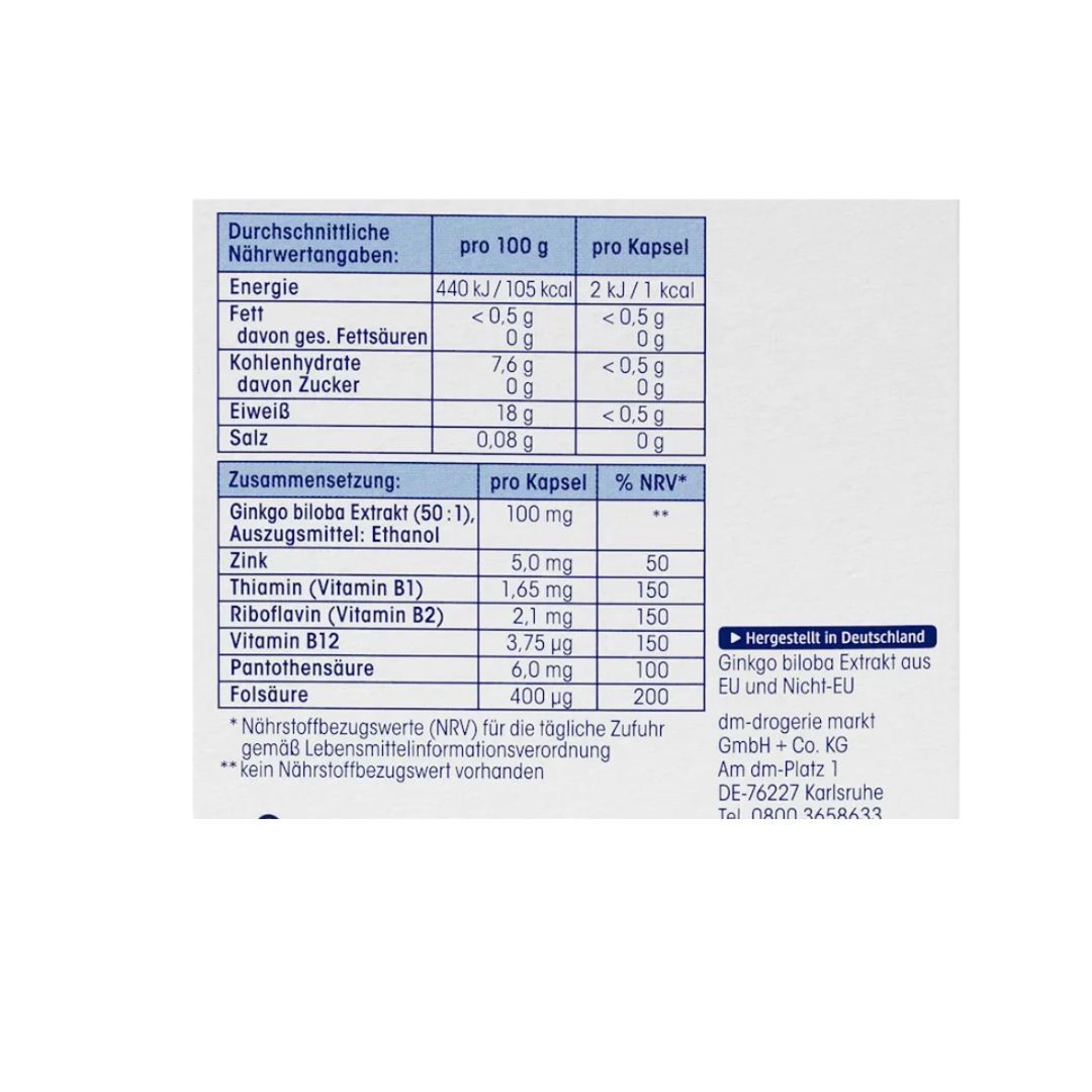 Mivolis 銀杏葉記憶集中力保健膠囊 40粒