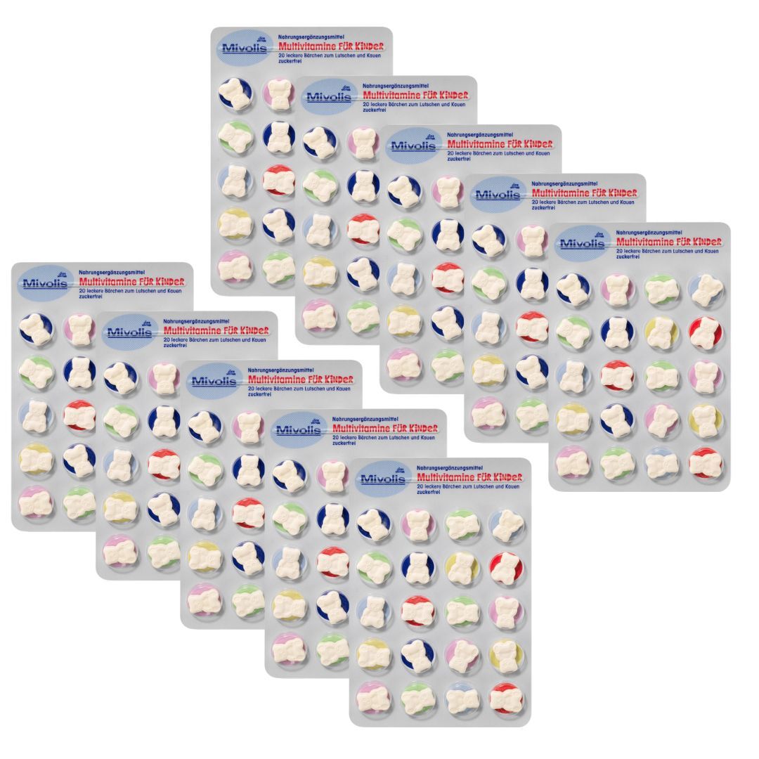 Mivolis 兒童綜合維他命小熊口含片 20片 x 10排