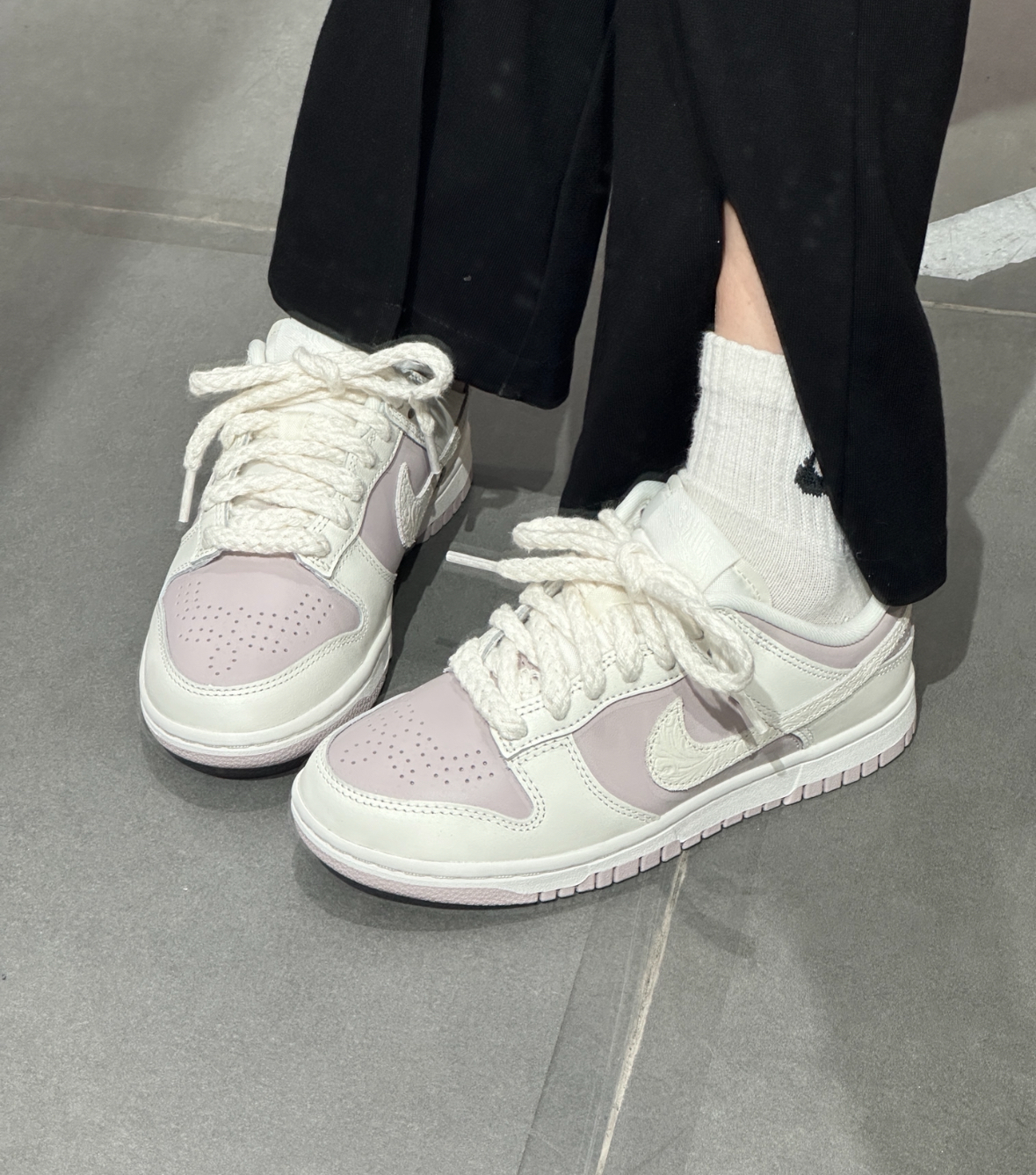 Nike Dunk Low 香芋冰淇淋 淡紫色 浮雕 水鑽 麻繩鞋帶 女款 IH0639-011/預購