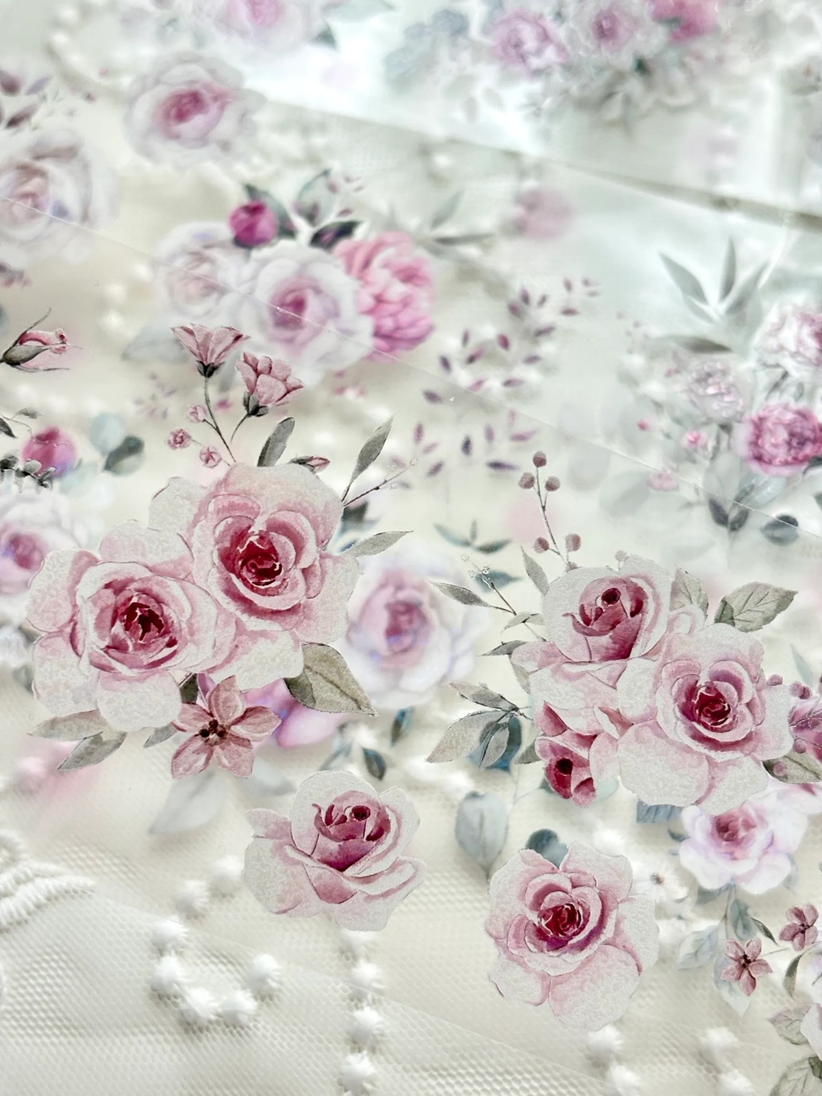 韓國 ggaggong．粉色的呢喃 6cm立體亮面PET紙膠帶 <只有整捲>