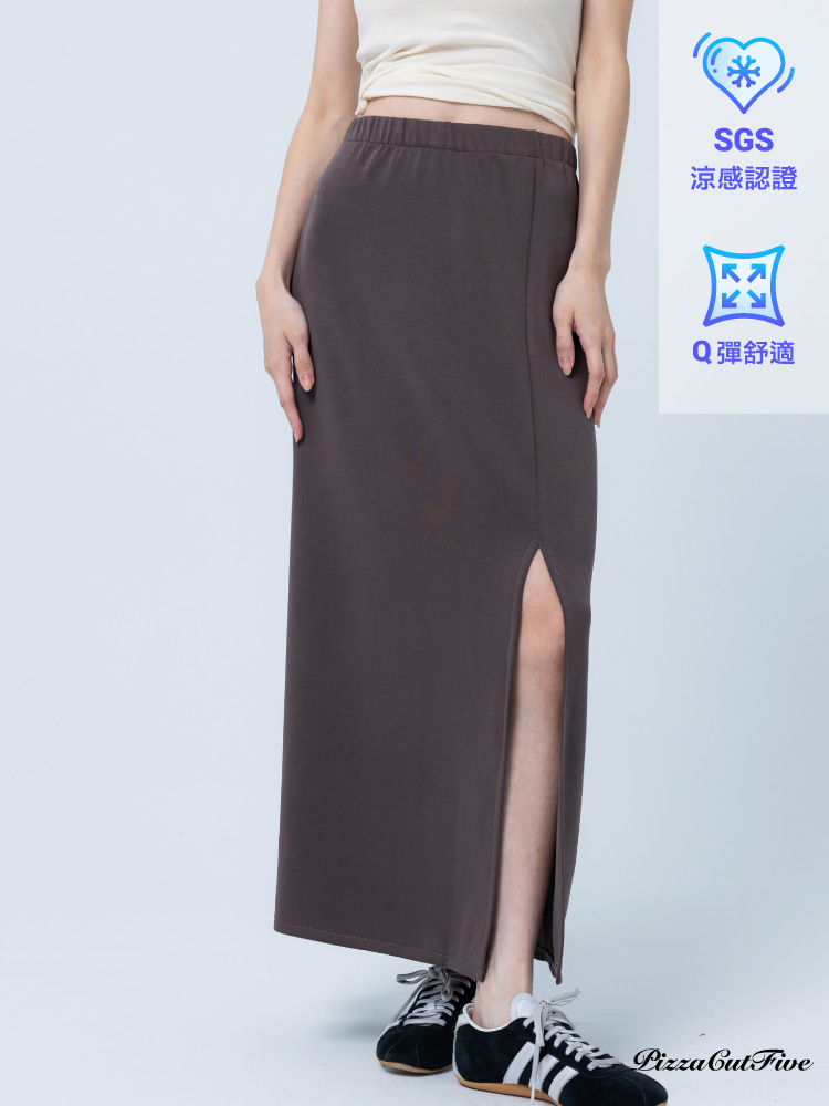 [SALE]★SGS涼感認證★濾鏡面膜開衩中長裙 PizzaCutFive PCF252492003
