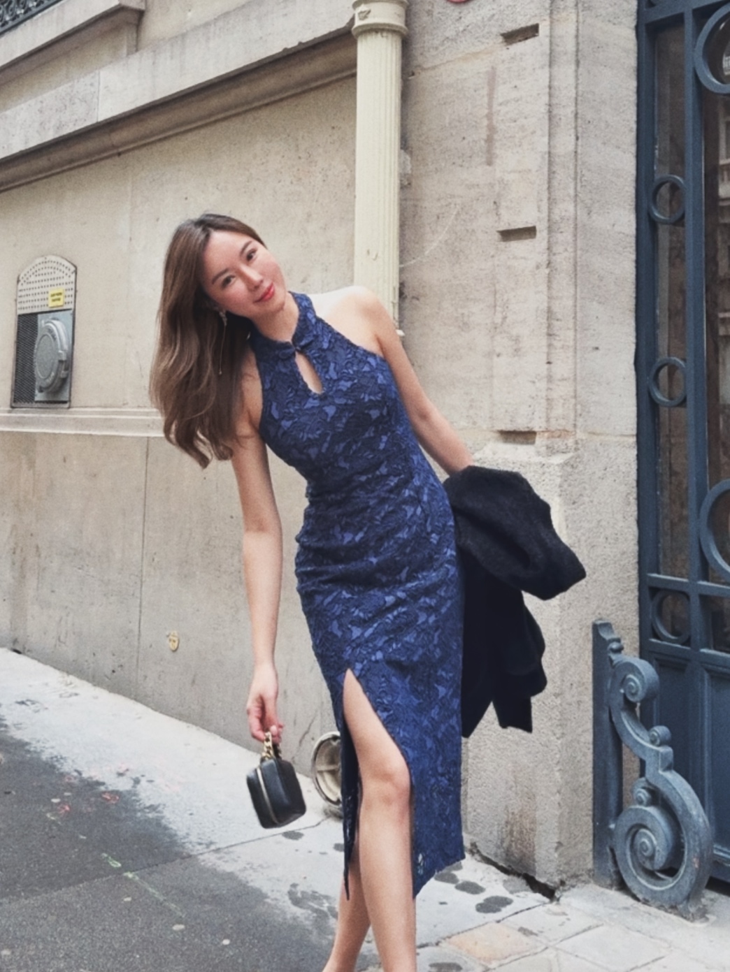 Refinement 江南芳華 蕾絲削肩旗袍洋裝