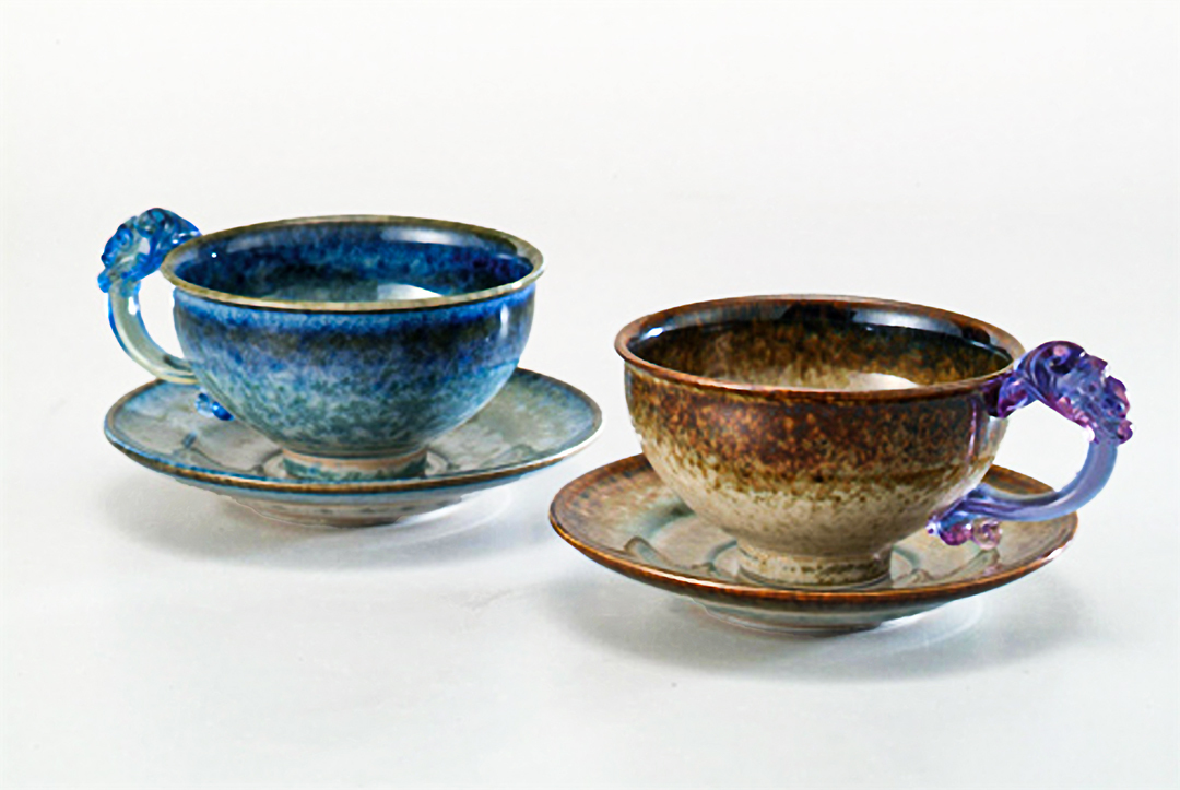 時尚琉璃｜琉璃耳陶藝咖啡杯 星辰對杯