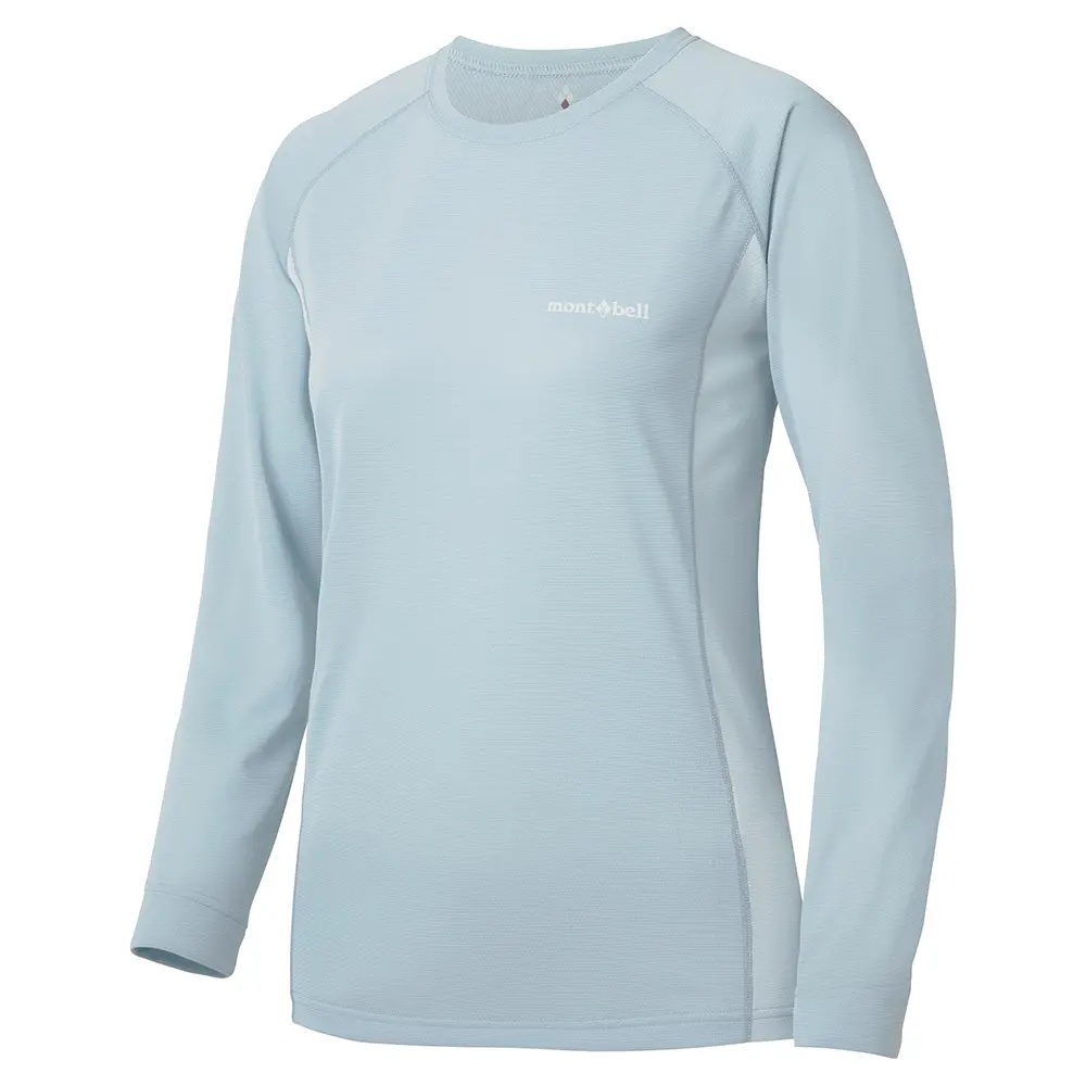 Mont-bell Wickron Cool Long Sleeve T Women's 女款 長袖排汗衣 圓領快乾排汗衣 1114630-LBL 淺藍 [HappyOutdoor]